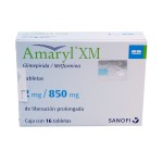 AMARYL XM GLIMEPIRIDE-METFORMIN 2/850MG 16TABS ER