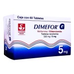 DIMEFOR-G METFORMIN-GLYBURIDE 500/5MG 60TABS