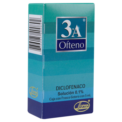 3A OFTENO OPHTALMIC SOLUTION DICLOFENAC 1MG/ML 5ML