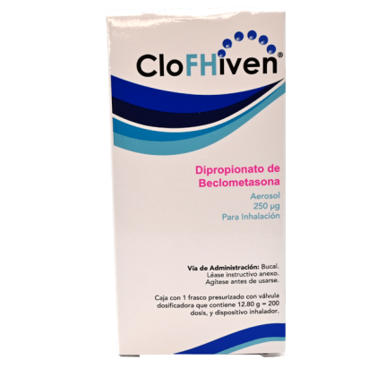 CLOFHIVEN INHALER BECLOMETASONE 250MCG/12.8GR 200DOSES