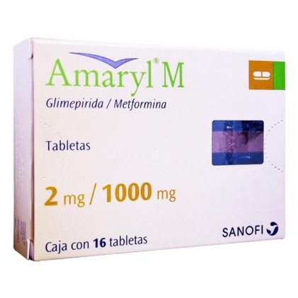 AMARYL M GLIMEPIRIDE-METFORMIN 2/100MG 16TABS