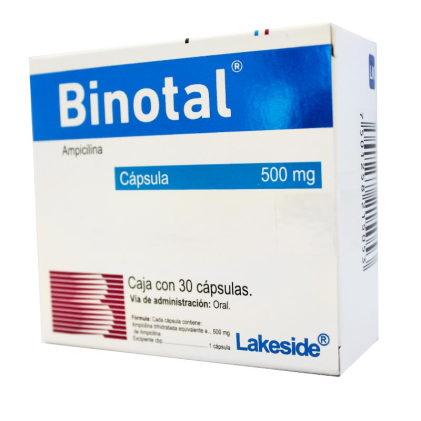 BINOTAL AMPICILLIN 500MG 30CAPS
