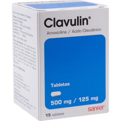 CLAVULIN AMOXICILLIN-POTASSIUM CLAVULANATE 500/125MG 15TABS