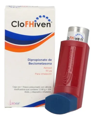 CLOFHIVEN INHALER BECLOMETASONE 50MCG/12.8GR 200DOSES
