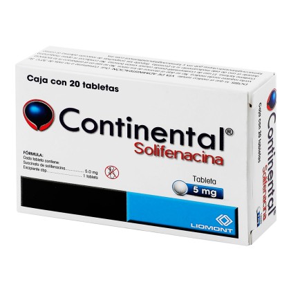 CONTINENTAL SOLIFENACIN 5MG 20TABS