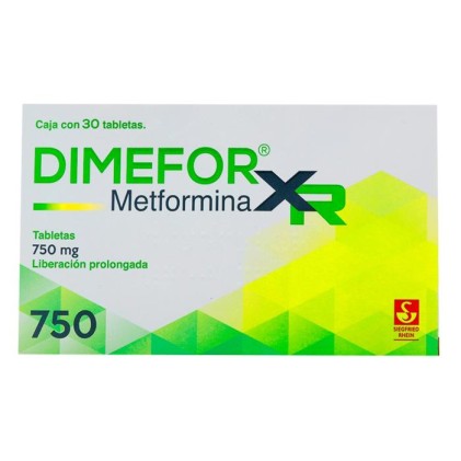DIMEFOR XR METFORMIN 750MG 30TABS ER