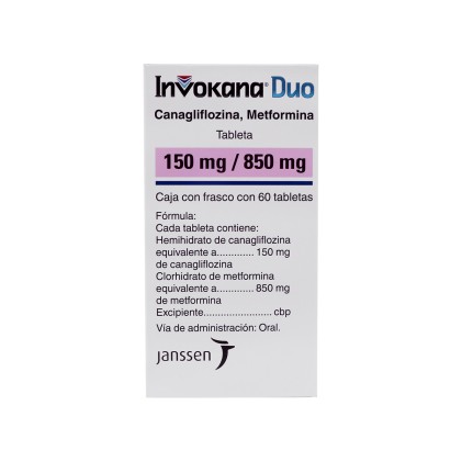 INVOKAMET CANAGLIFLOZIN-METFORMIN 150/850MG 60TABS