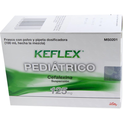 KEFLEX PEDIATRIC ORAL SUSPENSION CEPHALEXIN 125MG/5ML 100ML