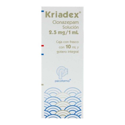KRIADEX ORAL SOLUTION CLONAZEPAM 2.5MG/ML 10ML