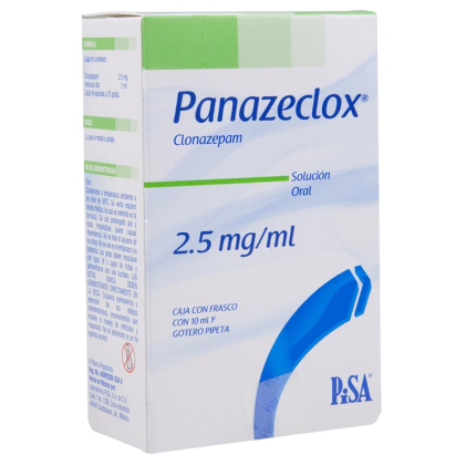 PANAZECLOX ORAL SOLUTION CLONAZEPAM 2.5MG/ML 10ML