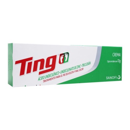 TING CREAM TRICLOSAN-UNDECILENIC ACID-UNDECILANATIC OF ZINC 3.78/0.01GR/100GR 72GR